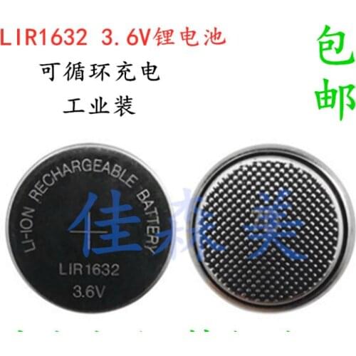 10pcs/lot LIR1632 Rechargeable Button Cell Coin Batteries 3.6V Lithium over 500 times Replace CR1632 LM1632 BR1632 ECR1632 DL1