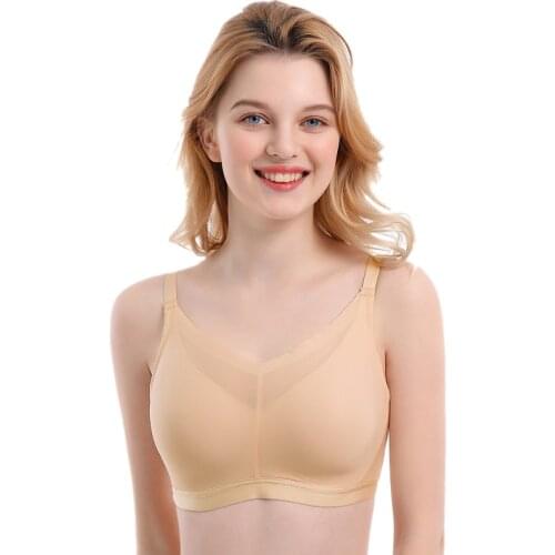 Fake Breast Bra Mastectomy Bra Silicone Breast Underwear Cover Insertable Fake Chest Breathable no Steel Ring Bra