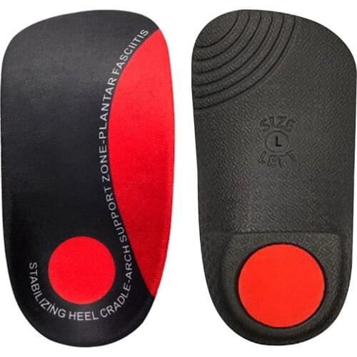 1pair Half Breathable Men Women Shockproof Orthopedic Insole Hard Arch Correct For Foot Pain Shoe Accessory U Heel Insert