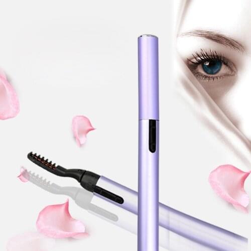 Portable Electric Eyelash Curler Electric Perm Heated Eyelash Curler Pen Style Long Lasting Cosmetic Makeup Tools for Women