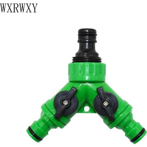 Wxrwxy Garden tap 2 way tap 5/8 Quick connector 3/4 Female water irrigation valve splitter watering up 1pcs
