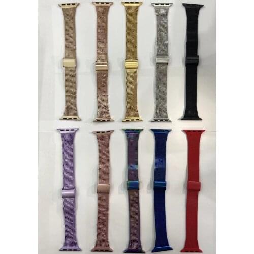 Slim Watch Band for Apple Watch SE 6 5 4 3 2 1 42MM 44MM Metal Bracelet Loop Strap for iWatch Series 38MM 40MM Wrist Watchband