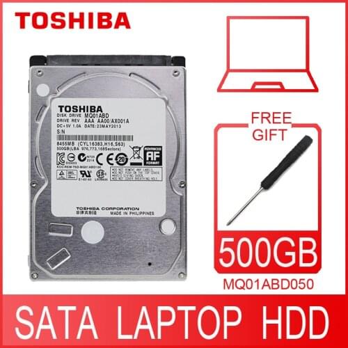 TOSHIBA Laptop 500GB 500G Internal Hard Drive Disk HDD HD 2.5" 5400RPM 8M SATA 2 MQ01ABD050 Original New for Notebook