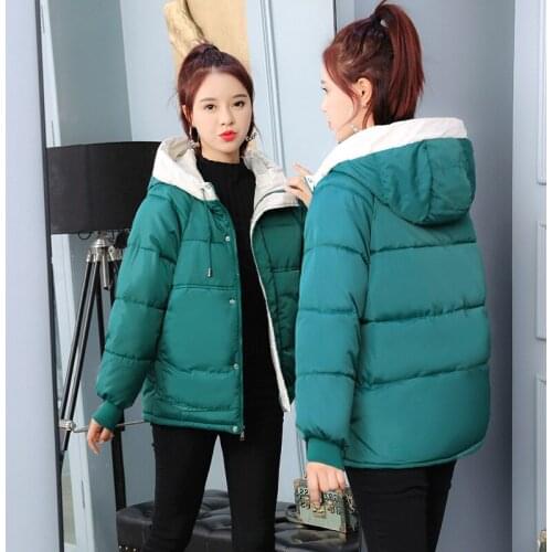 Ladies Winter Jacket New High-end Korean Loose Cotton Jacket Hooded Wild Thickening Temperament Women