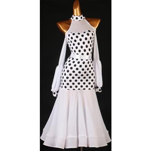 Ladies Ballroom Standard Dress Ballroom Dresses Polka Dot Ballroom Gown