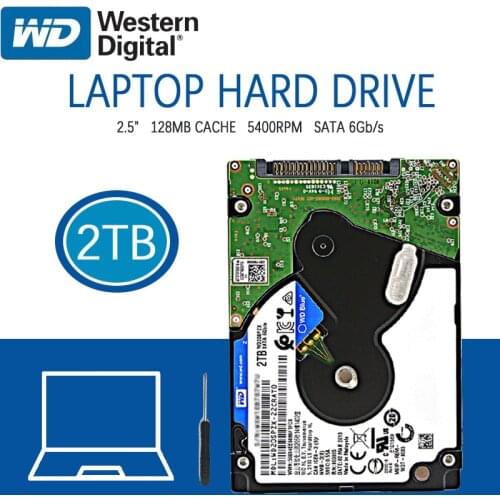WD 2TB Laptop Hard Drive Blue Disk Computer Internal HDD HD Harddisk SATA III 128MB Cache 5400 RPM 2.5" for Notebook PS4