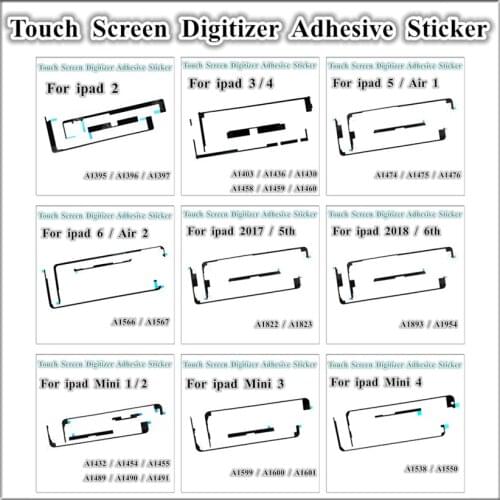 10Pcs OEM Adhesive Sticker Replacement For iPad mini 1 3 4 Air 1 2 5 6 2017 2018 Touch Screen Digitizer Waterproof Adhesive Tape