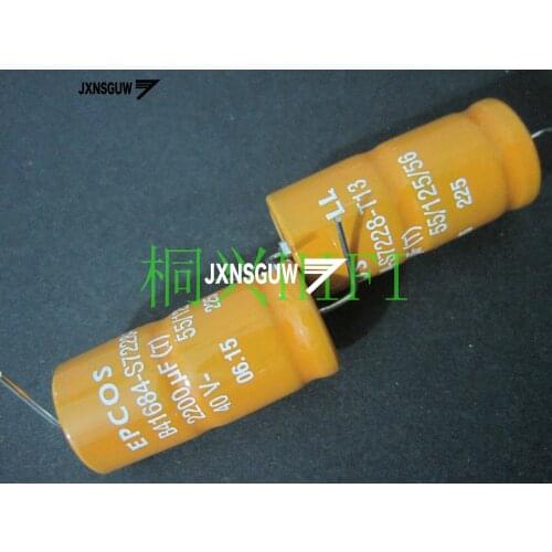 2PCS Original EPCOS B41684 40V2200UF 18X40MM Yellow Axial electrolytic capacitors 2200uF/40v 125 degrees 2200UF 40V B41684S7228T