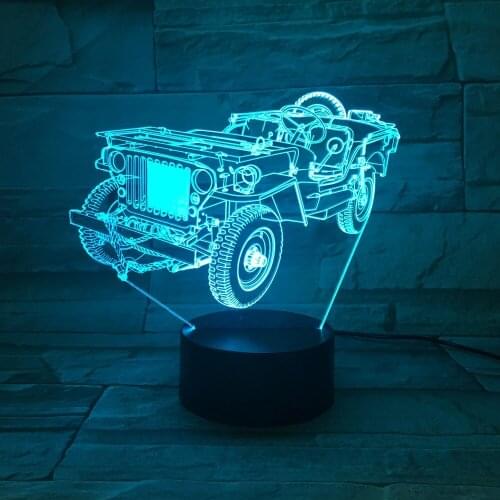 Tractor 3D Night Light Color Changing LED Book lamp Indoor Decorative Desk Lighting Kids Children Gifts Novel Craft Lamparas