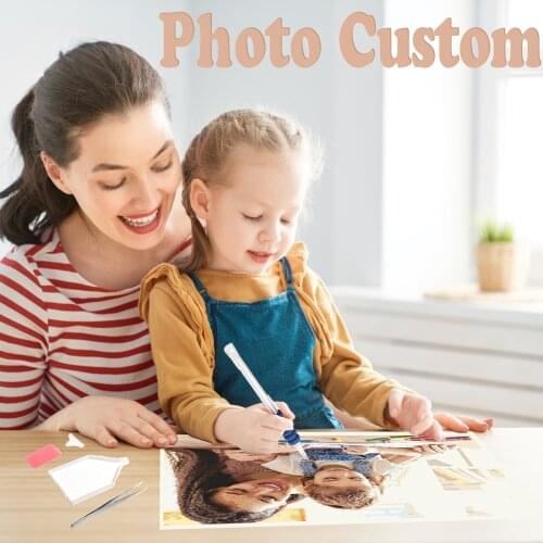 Huacan 5D Diamond Painting Photo Custom Diamond Mosaic Cross Stitch Embroidery Full Drill Square/Round Personalized Gift