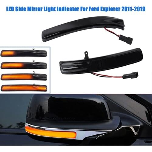 For Ford Explorer 2011-2019 Car Dynamic LED Turn Signal Light Rearview Mirror Light Indicator