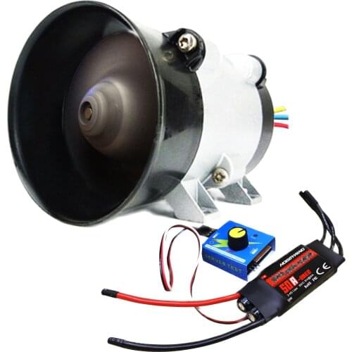 For Oscar montoya Car Electric Turbine Power Turbo Charger Brushless Hall-free Three-Phase Motor With DC12V 50A ESC