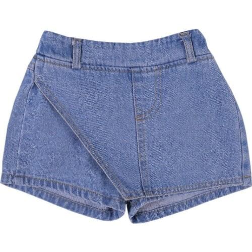 Girl Children 2021 Summer New Fashion All-match Jeans Casual Pants Kids Blue Super shorts For Girls Kids Clothes 4-9T
