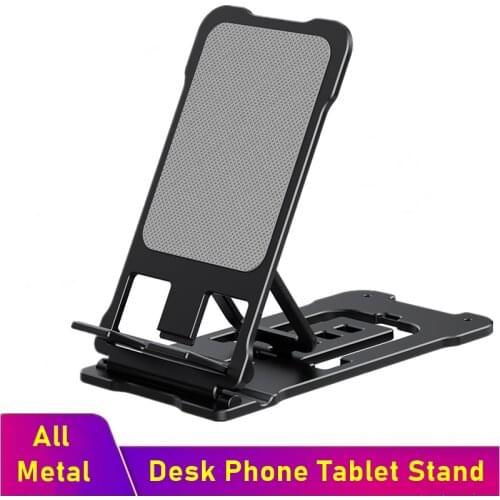 Tongdaytech Metal Phone Holder Stand For Iphone 12 Pro Max Ipad Foldable Phone Stand Adjustable Soporte Movil Smartphone Tablet