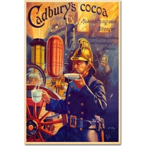 Cadburys Cocoa Drink Tin Sign Metal Sign Metal Poster Metal Decor Metal Painting Wall Sticker Wall Sign Wall Decor Decor