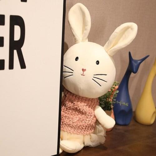 38/55CM Kawaii Rabbit Plush Toy Cute Pink Blue Green Animal Doll Bed Pillow Decoration Holiday Gift