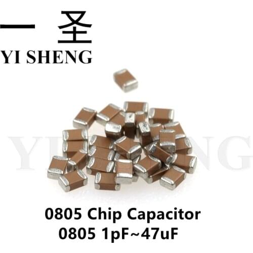 100pcs/Lot 100nF X7R 10% 50V 0805 0.1UF 104 1pF ~ 47uF SMD Thick Chip Multilayer Ceramic Capacitor