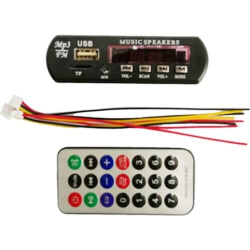 MP3 WMA WAV Decoder Board NO Bluetooth 5V 12V MP3 Audio Module FM AUX USB TF Radio For Car Remote Music Speaker