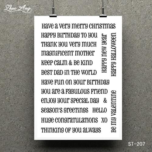 Best Wishes Transparent Clear Stamp for Scrapbooking Rubber Stamp Seal Paper Craft Clear Stamps Card Making