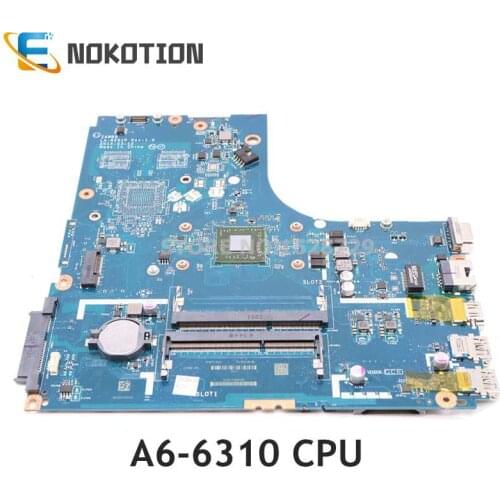 NOKOTION 5B20G36755 LA-B291P MAIN BOARD For LENOVO IdeaPad B50-45 Laptop Motherboard A6-6310 CPU DDR3