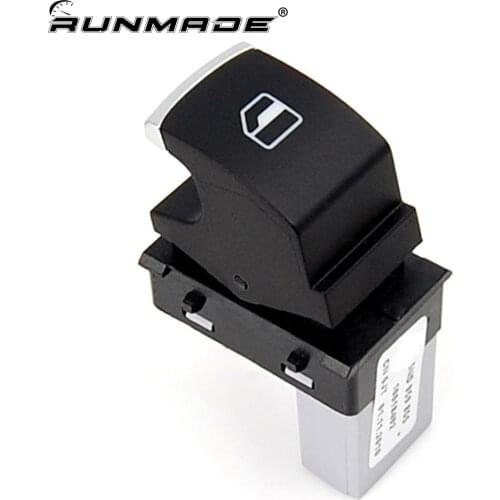 Runmade 1Pcs For VW Jetta Golf MK5 MK6 Passat CC B6 Tiguan Chrome EURO Passenger Side Window Switches 5ND 959 855