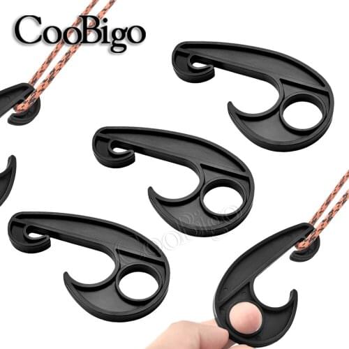 10pcs Plastic Shock Cord Hook Bungee Rope Hook for Elastic Rope Ties Outdoor Backpack External Strapping Bag DIY Accessories