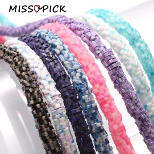 5mm Flat Flower Shape Polymer Resin Clay Beads Chip Disk Loose Spacer Beads For DIY Handmade Jewelry Making Wholesale Supplier