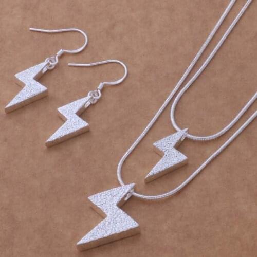 Silver plated Jewelry Sets Earring 249 + Necklace 479 /atwajlda dsuamkba AS254