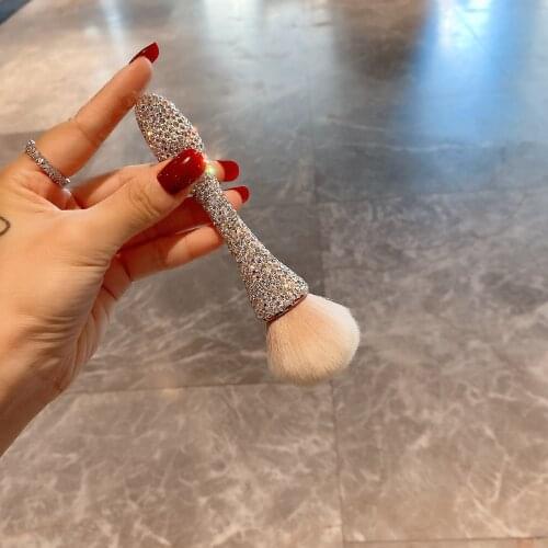 Luxury Makeup Brushes Full Diamond Foundation Brush Make Up Brushes Blush Makeup Tools Cosmetic Rhinestone Glitter Brush Set