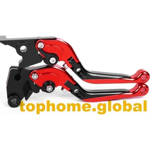 Red&Black Motorbike Accessories CNC Foldable&Extendable Brake Clutch Levers For Honda VTX1300 2003-2008 2004 2005 2006 2007 2008