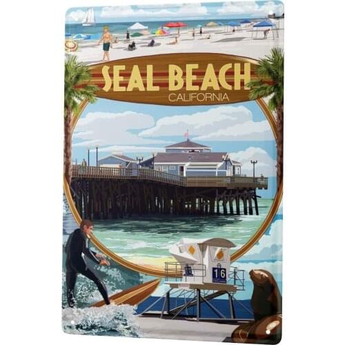 SINCE 2004 Plaque Agence Voyage Vacances Beach en Californie