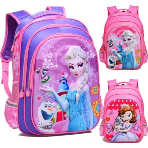 Disney frozen Sofia schoolboy schoolbag school cartoon kindergarten princess backpack girl burden backpack large capacity travel