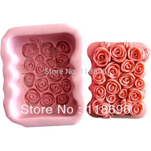 Food grade material silicon soap mold Cake decoration mold Cake mold Handmade soap mold rose NO.SO-003