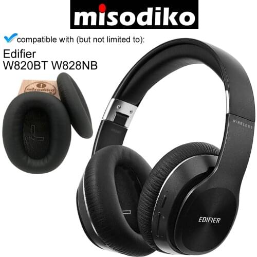 Misodiko Replacement Cushions Ear Pads - for Edifier W820BT W828NB, Headphones Repair Parts Earmuff Earpads Cup Pillow Cover