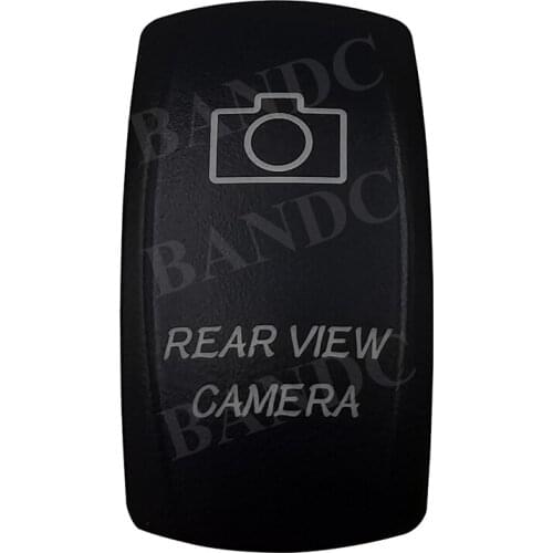 Cover Cap Only! REAR VIEW CAMERA Laser Etched Rocker Switch Backlit Cover Cap for Camper Trailer Caravan UTV,Car Accessories
