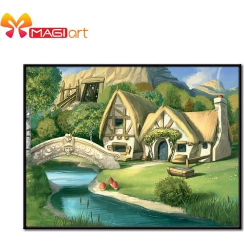 Cross stitch kits Embroidery needlework sets 11CT water soluble canvas patterns 14CT Dwarfs home-NCMS042