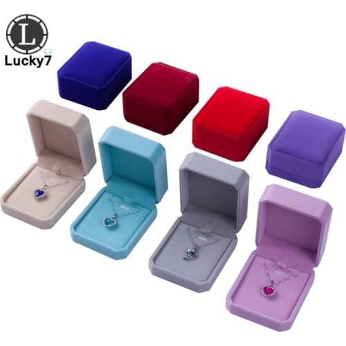 1 PC High Quality Jewelry Storage Boxes Presentation Necklace Pendant Jewelry Box Velvet Case Earrings Plastic Display Box