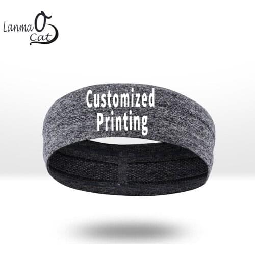 Lanmaocat Fitness Headband Men Women Sports Custom Printed Headband Sports Yoga Headband Head Wraps Headband Free Shipping
