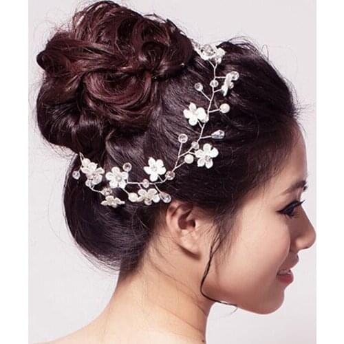 Handmade Fashion Wedding Headband Pearl Rhinestone Hair Jewelry For Women Bridal Hairbands Bridal Hair Accessories party Gift