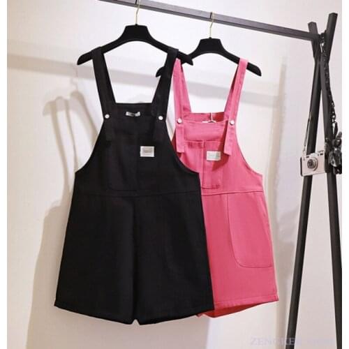 Fat sister one-piece pants overalls all-match age reduction casual shorts spring new plus fat plus size womens pants 130kg6xl