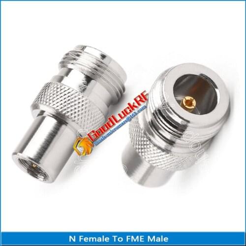 1X Pcs High-quality FME Female To N Male Cable Connector Socket N - FME Straight Nickel Plated Brass Coaxial RF Adapters