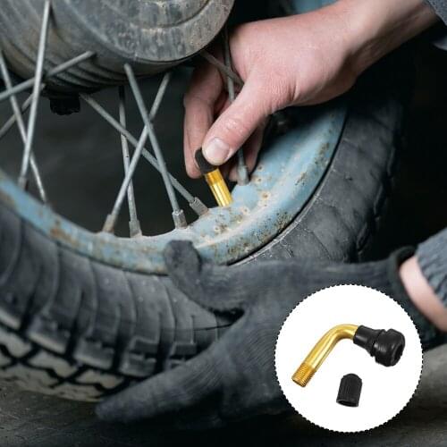 10pcs Motorbike Tires Parts Electric Vehicles Valves Adapter Angle Bent Valves