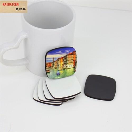 100pcs/lot Sublimation blank DIY Fridge Magnets Wooden rectangle MDF Refrigerator Sticker Creative Magnets Birthday Gift