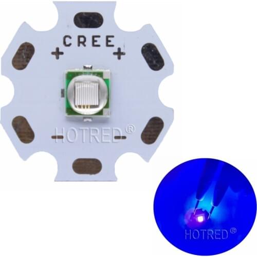 5PCS Epileds 5050 XML XML2 T6 10W UV Purple 395nm 400nm 410nm Led Emitter Lamp Light 3.4-3.8V 2800mA With 16MM 20MM PCB Board