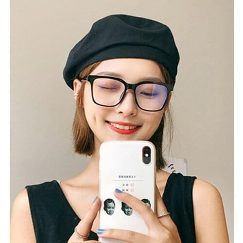 Beret Women Summer Thin Breathable Retro Art Painter Cap South Korean Edition With Pure Color Autumn And Winter Octagonal Cap