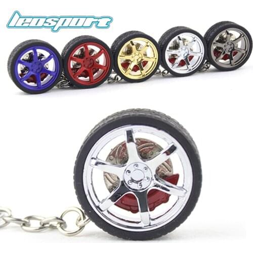 RIM wheel keychain Car wheel Nos Turbo keychain key ring metal with Brake discs 005