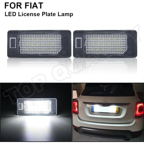2x Fits For Fiat 500X 2014 2015 2016 2017 2018 2019 2020 White SMD Canbus Rear Led Number License Plate Lights Lamp