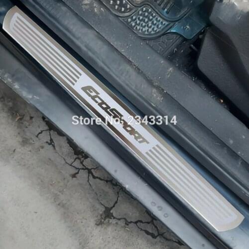 For Ford EcoSport 2015-2020 Accessories Stainless Door Sill Kick Scuff Plate Guard Pedal Protector Trim Step Cover Car Styling