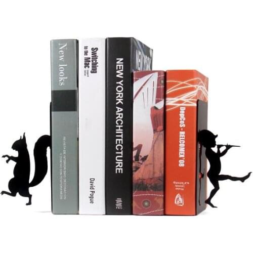 Creative Bookends bracket simple retro cartoon book plate Student Book desktop bookshelf file utility TV home decorations
