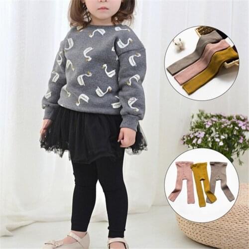 Girls Leggings Spring Baby Clothing Girls Rib Leggings Striped Skinny Baby Leggings High Waist Children Clothes Girl pants